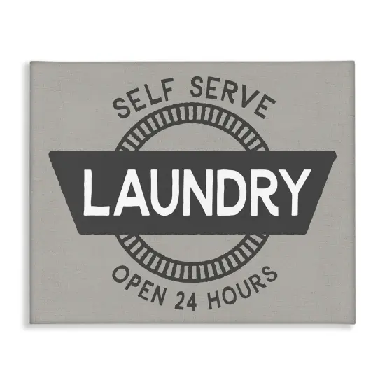 Stupell Industries Retro Self Serve Laundry Canvas Wall Art Design by CAD Designs {1}