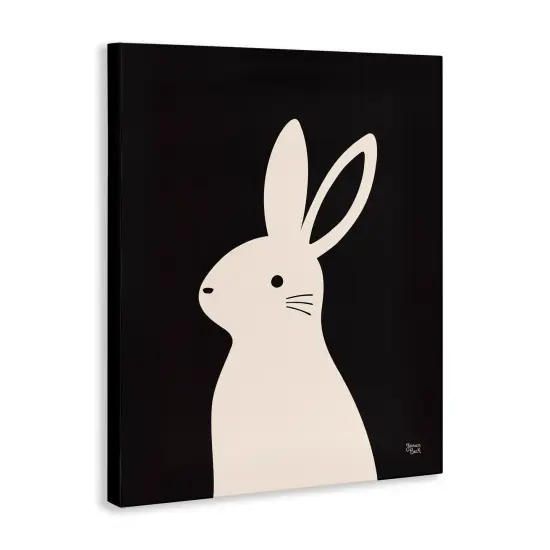 Stupell Industries Simple White Bunny Canvas Wall Art Design by Jessica Beck {3}