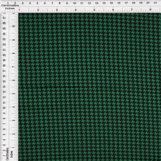 1 Yard Bubble Satin Houndstooth Print Fabric, 58/59&Prime; Wide 97% Polyester, 3% Spandex IVORY {6}