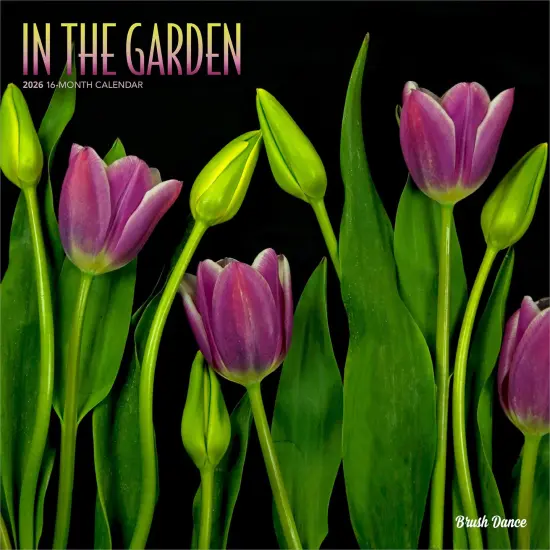 In the Garden | 2026 12 x 24 Inch (Hanging) Monthly Square Wall Calendar | Plastic-Free {1}