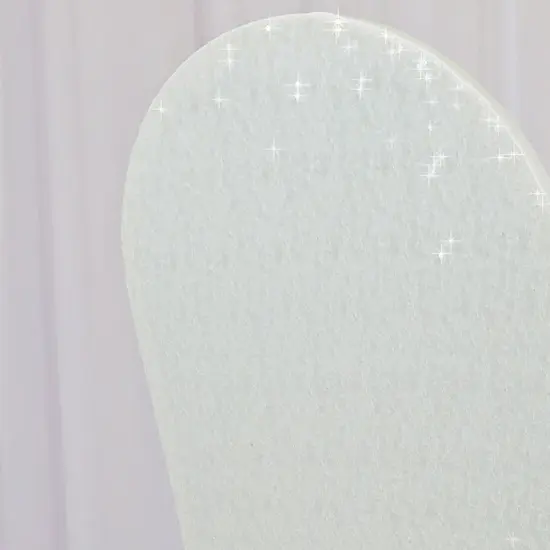 1 Piece Ivory Sequin Spandex Chair Cover Stretch Fit for Banquet Seating {5}