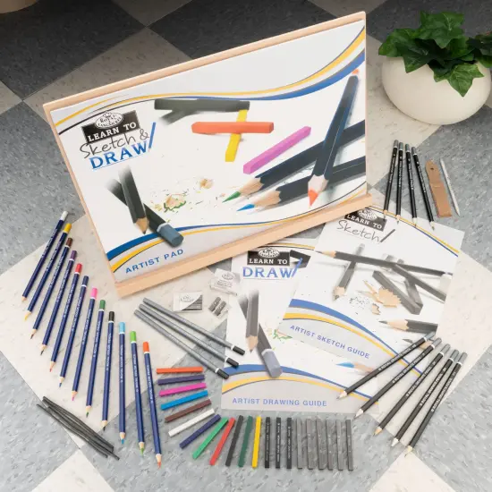 RSET-LT102 | Learn To Sketch & Draw Set - 58pc {4}