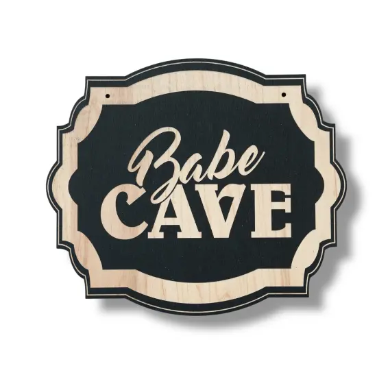 Babe Cave - Black Door Sign {1}