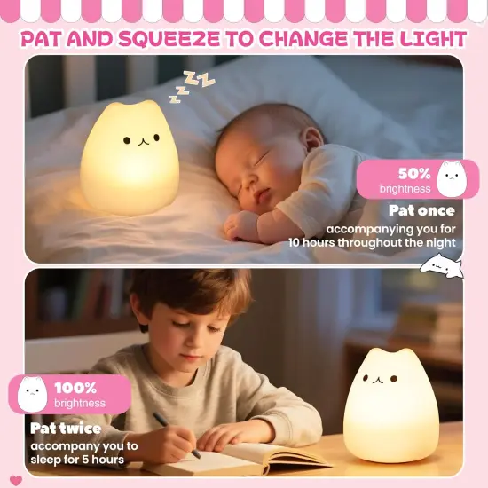 Rechargeable Dimmable Silicone LED Nightlight with 7 Colors {3}