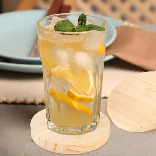 6 Pack 6 Inch Round Wooden Plaque {4}