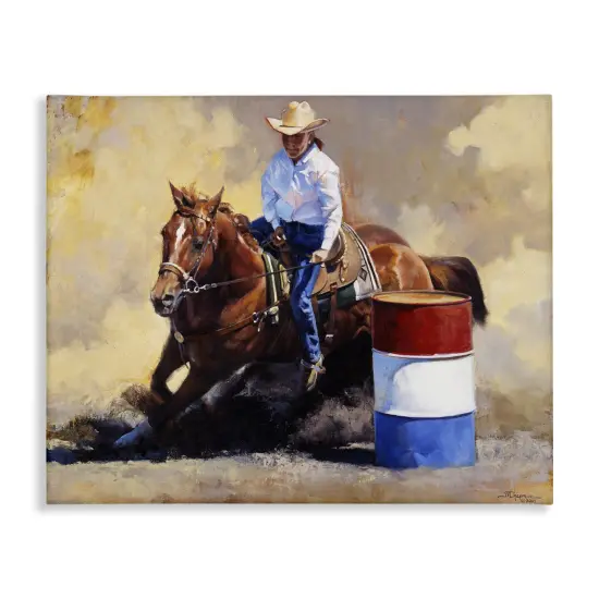 Stupell Industries Cowboy & Horse Gallop Canvas By Julie T. Chapman {1}