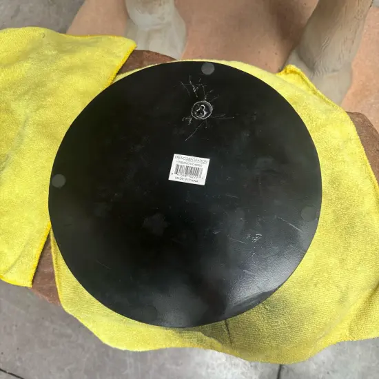 Western Happy Trails Gun Sign Statue {4}