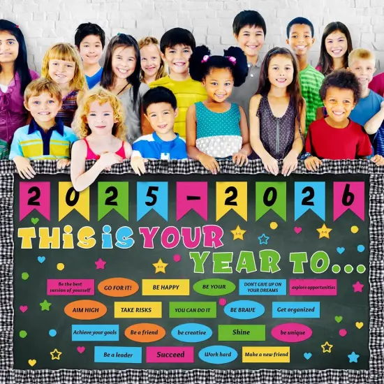 81 Pcs Welcome Back to School Bulletin Board Set - Classic {4}