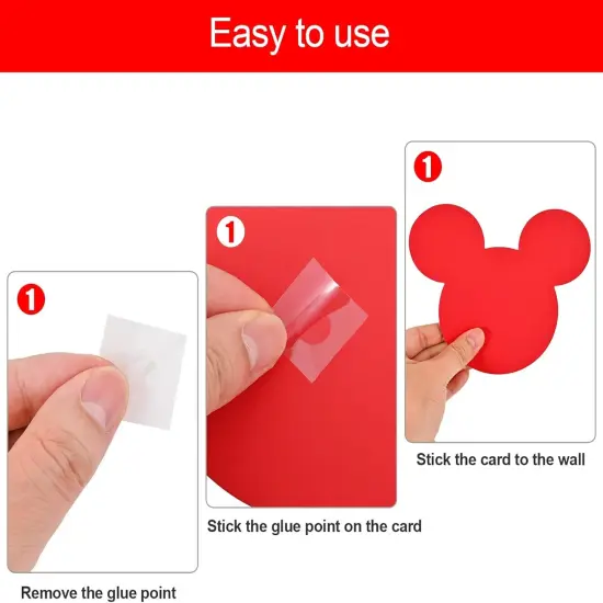 45 Pcs Mouse Cutouts Silhouette Mouse Birthday Paper Decorations {3}