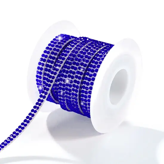 Self-Adhesive Rhinestone Ribbon Strip Roll Blue {1}