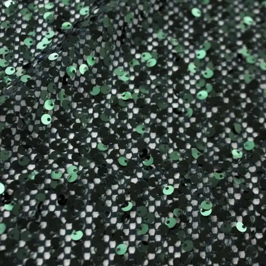 1 Yard Crescendo Stretch Netting Sequin Fabric 2-Way Stretch Flair Netting Sequin 56" Width Black {5}