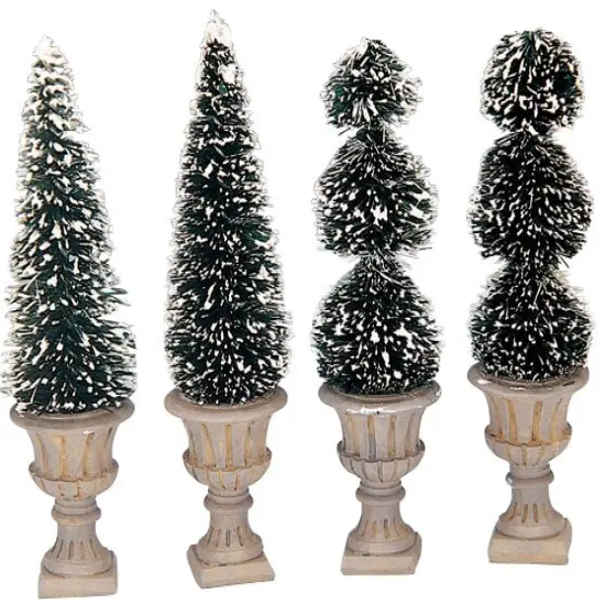 Lemax Cone-Shaped & Sculpted Topiaries - Set Of 4 {1}