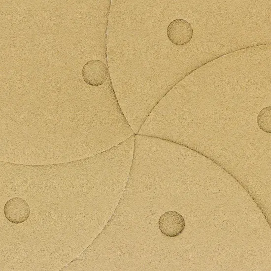 120 Grit - 5" Gold DA Sanding Discs - 5-Hole Pattern Hook and Loop - Box of 50 {3}