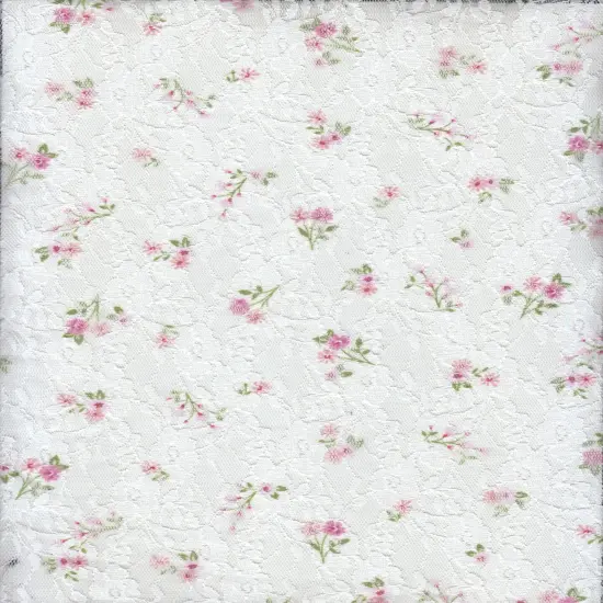 1 yard Ditsy Lace Digital Print Fabric 56/58 Inches Wide COCO {6}