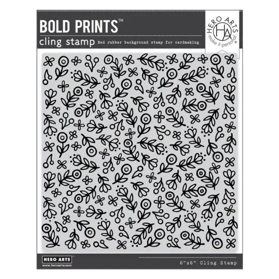 Hero Arts Cling Stamps 6"X6"-Whimsy Floral {1}