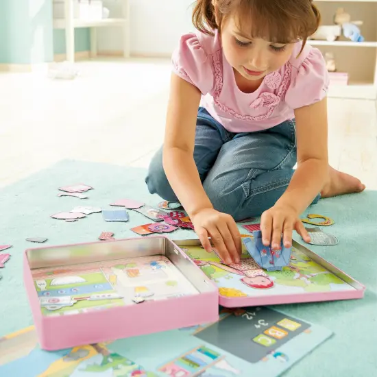 HABA Dress-Up Doll Magnetic Game Box & Magnetic Puzzle for Toddlers, Road Trip Toy for Kids, Toddler Activities for 2-4 Year Olds, 54 Piece Set Multicolor {4}