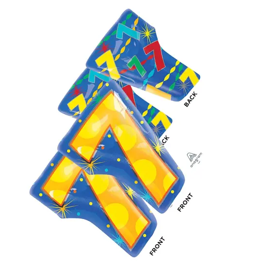 Number 7 Confetti Dots 20 Inch Foil Mylar Balloon {3}