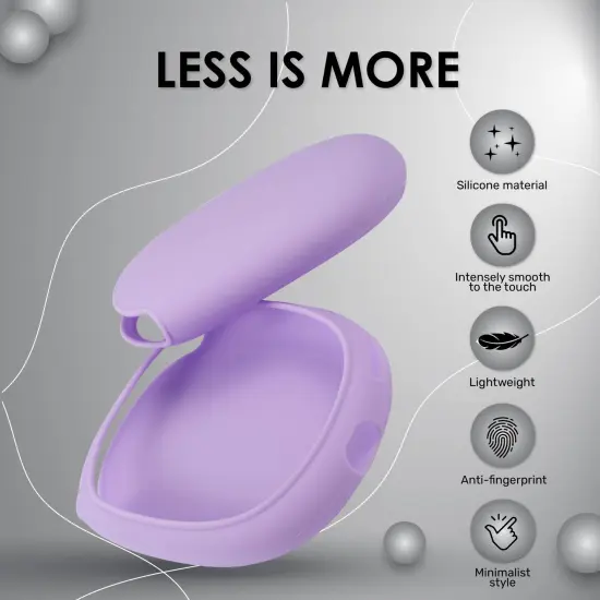 Insten EarCups Protector Case For Airpods Max Headphone Cover, Soft Silicone Ear Cups Protective Skin Cushions, Headset Anti-Scratch Protection Accessories, Purple {5}