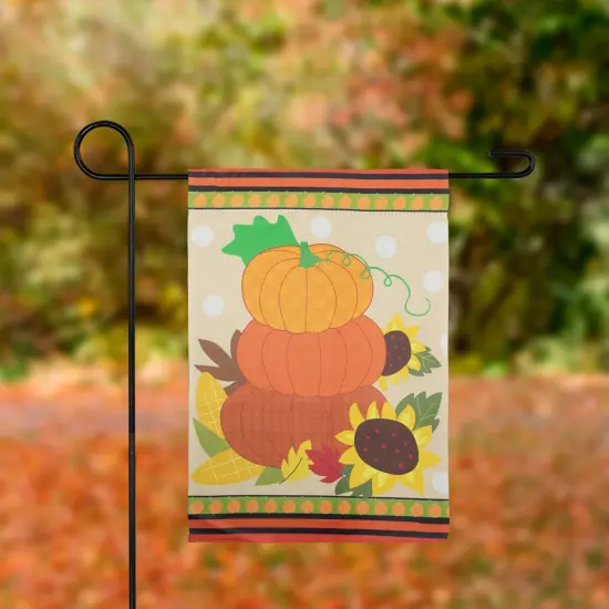 Northlight Pumpkins and Sunflowers Autumn Garden Flag 12.5" x 18" Orange {4}