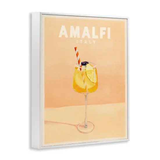 Stupell Industries Amalfi Italy with Cocktail Framed Giclee Wall Art Design by The Whiskey Ginger {3}