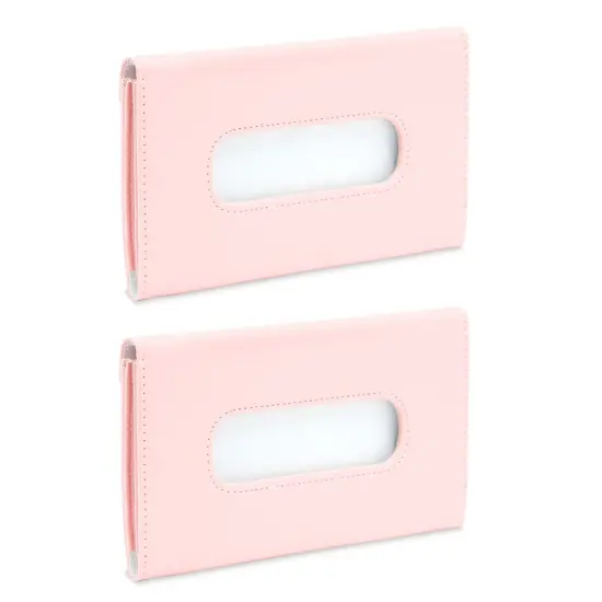 Pastel Pink Sun Visor Tissue Holder, 12 Bags of Refill Tissues, 24 Sheets Each (2 Pack) {5}