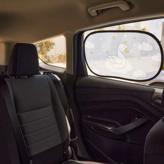 Car Sun Shade for Baby, 4 Cloud Designs with Carrying Bag (20x12 In, 4 Pack) {2}