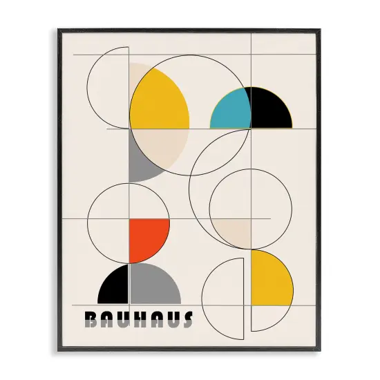 Stupell Industries Bauhaus Movement Geometrics Framed Giclee Wall Art Design by Ioana Horvat {7}