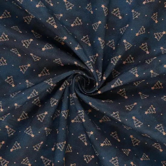 Mook Fabrics Christmas Deck The Halls Cotton Fabric [45in. Wide] - By The Yard Trees Dresden {3}