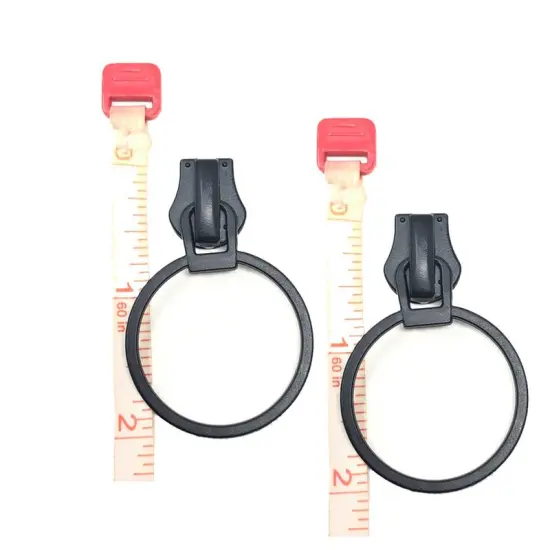 Zipper Pull &ndash; Glossy Round Metal O Ring 8MM in Black {4}