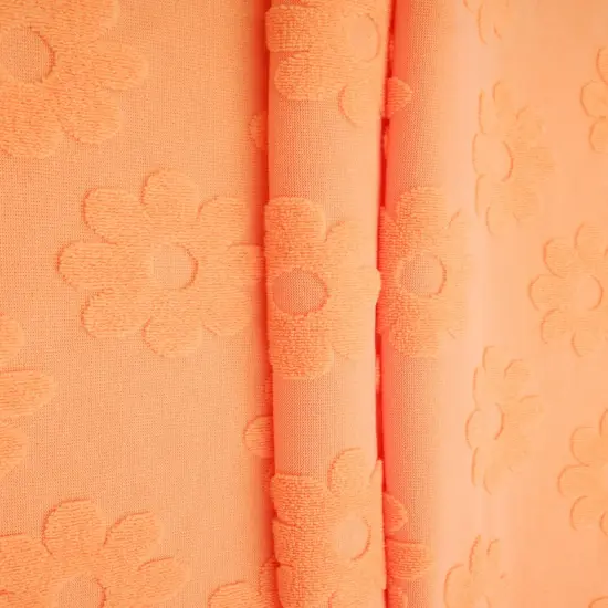 1 Yard Daisy Floral Towel Jacquard Knit Fabric 250 GSM, 58/60&Prime; Wide Polyester Spandex Blend SAGE {5}