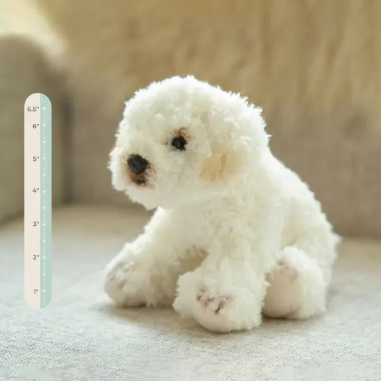 Bearington White Dog Stuffed Animal 6.5 In - Puppy Stuffed Animals - Plush Dog Toys For Kids Poodle Labradoodle Plushies That Look Real, For Ages 3-14 {6}