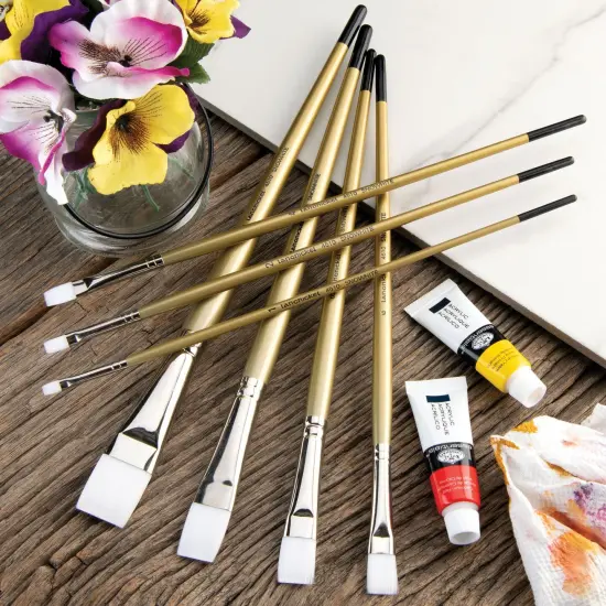 RSET-4510 | Snowhite&trade; 7pc Oil & Acrylic Bright Brush Set {5}
