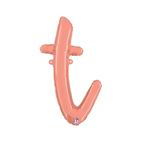 Betallic&reg; 24 inch Script Letter T Rose Gold Air Fill Only Balloon {1}