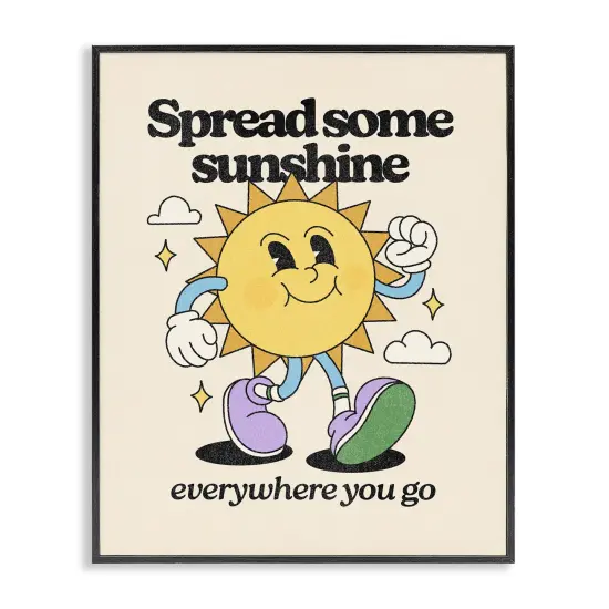 Stupell Industries Retro Spread Some Sunshine Framed Giclee Design by Victoria Barnes {7}