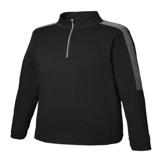 CORE365&reg; Men's Market Snag Protect Mesh Colorblock Quarter Zip BLACK/CARBON {1}