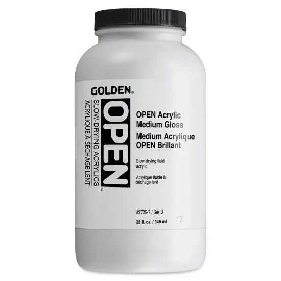 Golden Open Acrylic Medium - Gloss, 32 oz jar {1}