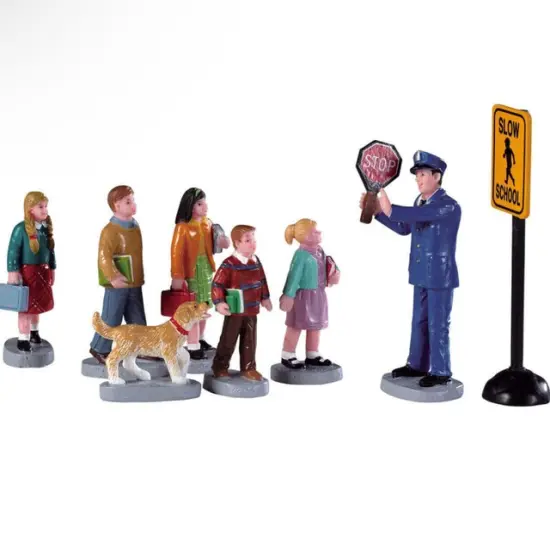 Lemax The Crossing Guard Set of 8 {1}