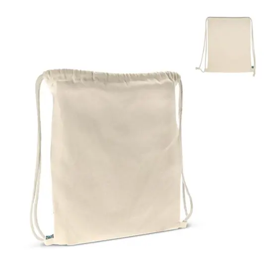 Liberty Bags&reg; Canvas Drawstring Backpack Black {3}