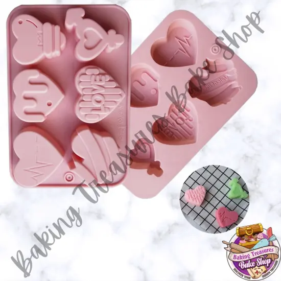 Heart Shaped Silicone Mold 6 Cavity {5}