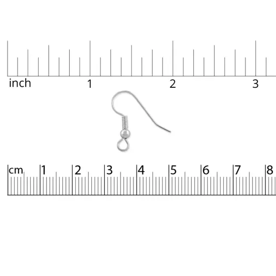 JewelrySupply French Hook Wires with Bead & Spring Silver Plated (10-Pcs) {3}