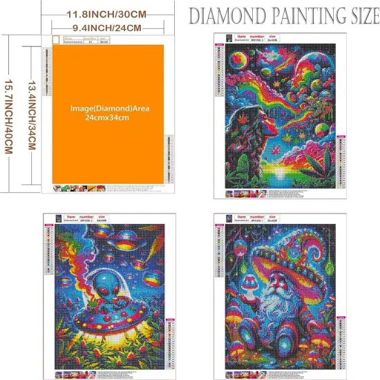 3 Pack Diamond Painting Kits for Adults(12x16inch) {2}