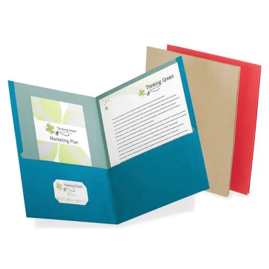 Oxford Earthwise Recycled 2-Pocket Folder, Assorted Colors, Set of 25 {3}