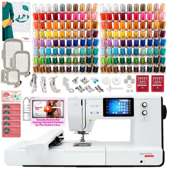 Bernette B79 Combo Sewing & Embroidery Machine with 160 Embroidery Spools {1}