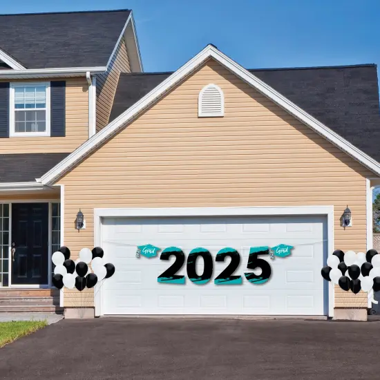 Big Dot of Happiness Teal Grad - Best is Yet to Come - Large Turquoise Graduation Party Decorations - 2025 - Outdoor Letter Banner {3}