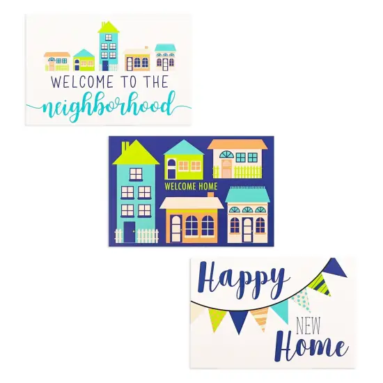 48 Pack Welcome Home Cards - Housewarming Cards with Envelopes Bulk - New Home Congratulations for Realtors, Friends, Neighbors (4x6 In) Multicolor {7}