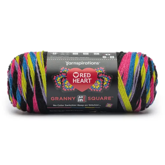 Red Heart All in One Granny Square Yarn 24 Pack-Neon Lights {3}