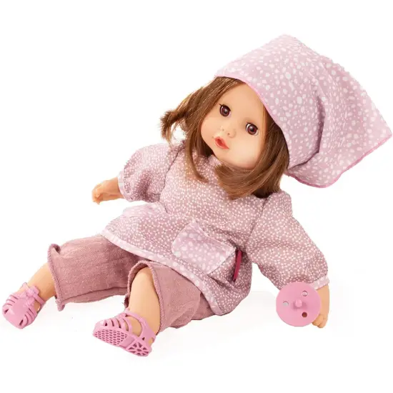 Gotz Muffin Soft Mood 13" Cuddly Baby Doll with Brown Hair to Wash and Style {1}