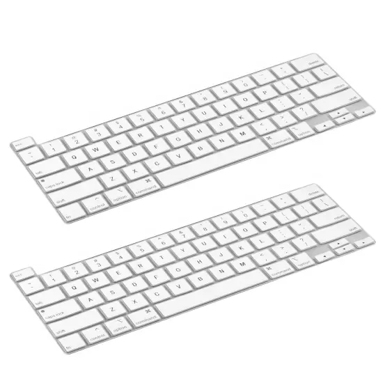 Insten 2 Pack Keyboard Cover Protector Compatible with 2020 Macbook Pro 13", Ultra Thin Silicone Skin, Tactile Feeling, Anti-Dust, White {7}