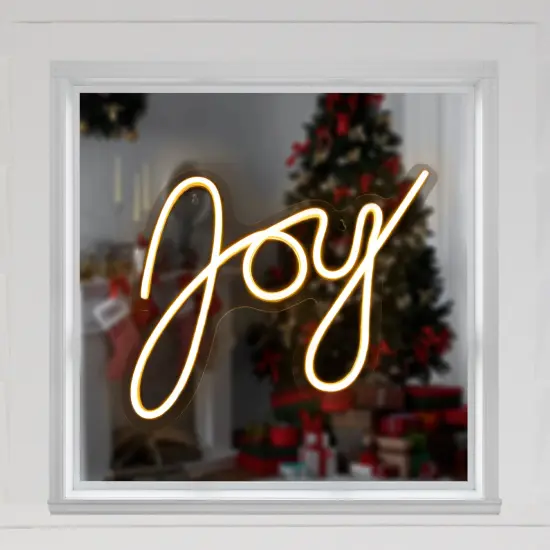 Northlight LED Joy Neon Lighted Christmas Wall or Window Decoration - 15" White {1}