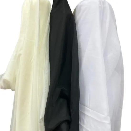 1 Yard Extra Wide Sheer Voile Fabric for Events & Soft Furnishings 118-120" Width Ivory {4}